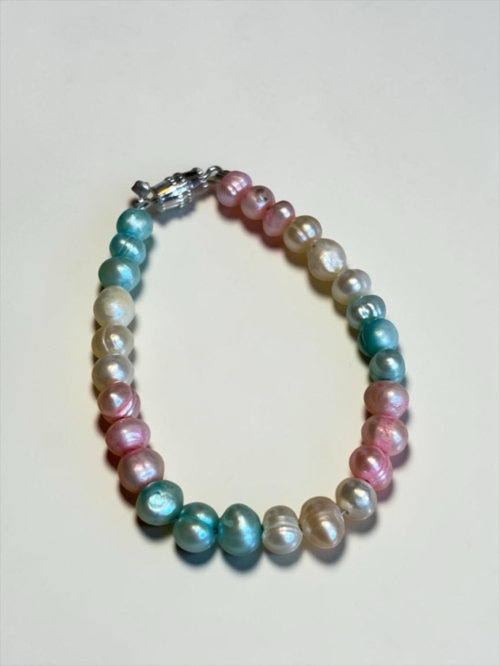 Multi Color Dyed Freshwater Pearl Bracelet CC O